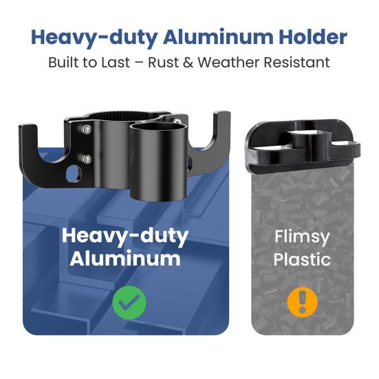 Trailer Towing Chain Organizer with 7-Way Connector Holder Anti-rust Heavy Duty Aluminum Alloy RV Trailer Chain Wire Holder Utility Trailer