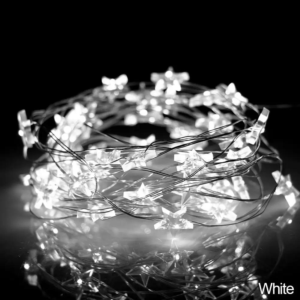 

1/2/5M Star Copper Light String Room Decoration USB/Battery Operated LED Fairy Lights Decorative Xmas Garland for Bedroom Party 1m10Lights
