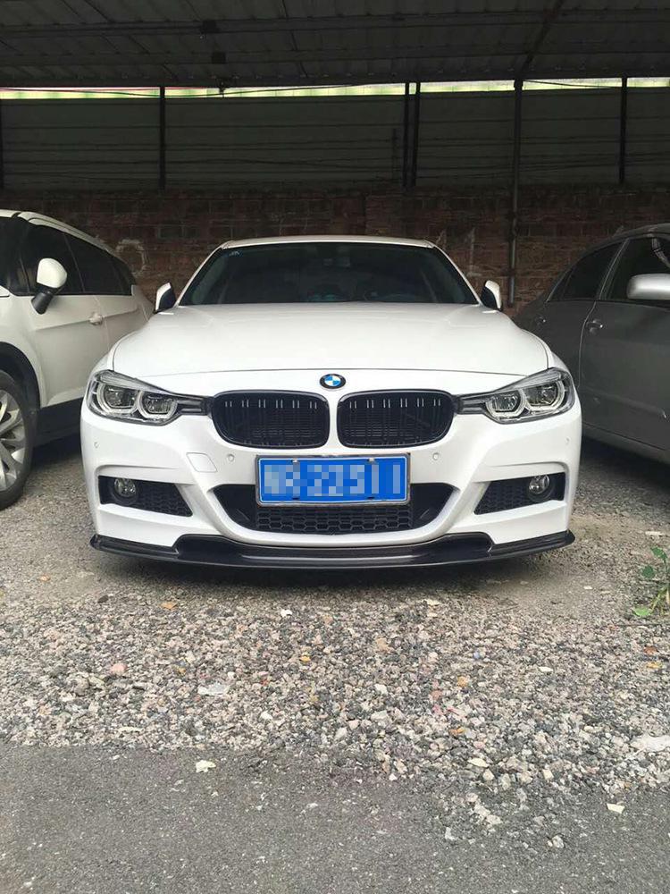 BMW 3 Series F30/F35 MT Carbon Fiber Front Lip Splitter, V-Style