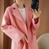 Autumn and winter new double-sided woolen cashmere coat women's medium and long fashion loose wool coat women's clothing