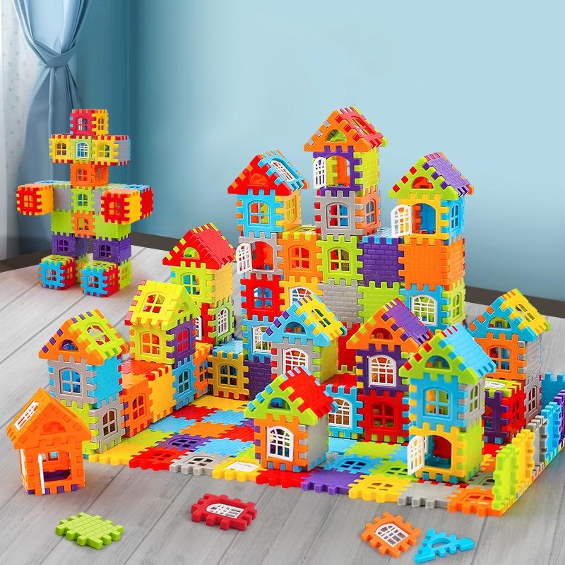84-344 Stück Kinder 3D Puzzle Spiel Würfel Block Spielzeug Design Bauen Eigene Bausteine Kinder Lernspielzeug