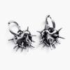 Dark Gothic Spike Heart Earrings - European & American Cold Style