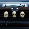 3Pcs/Set Resin Skulls Mini Skull Figures Car Fragrance Clip for Gift and Home Decor
