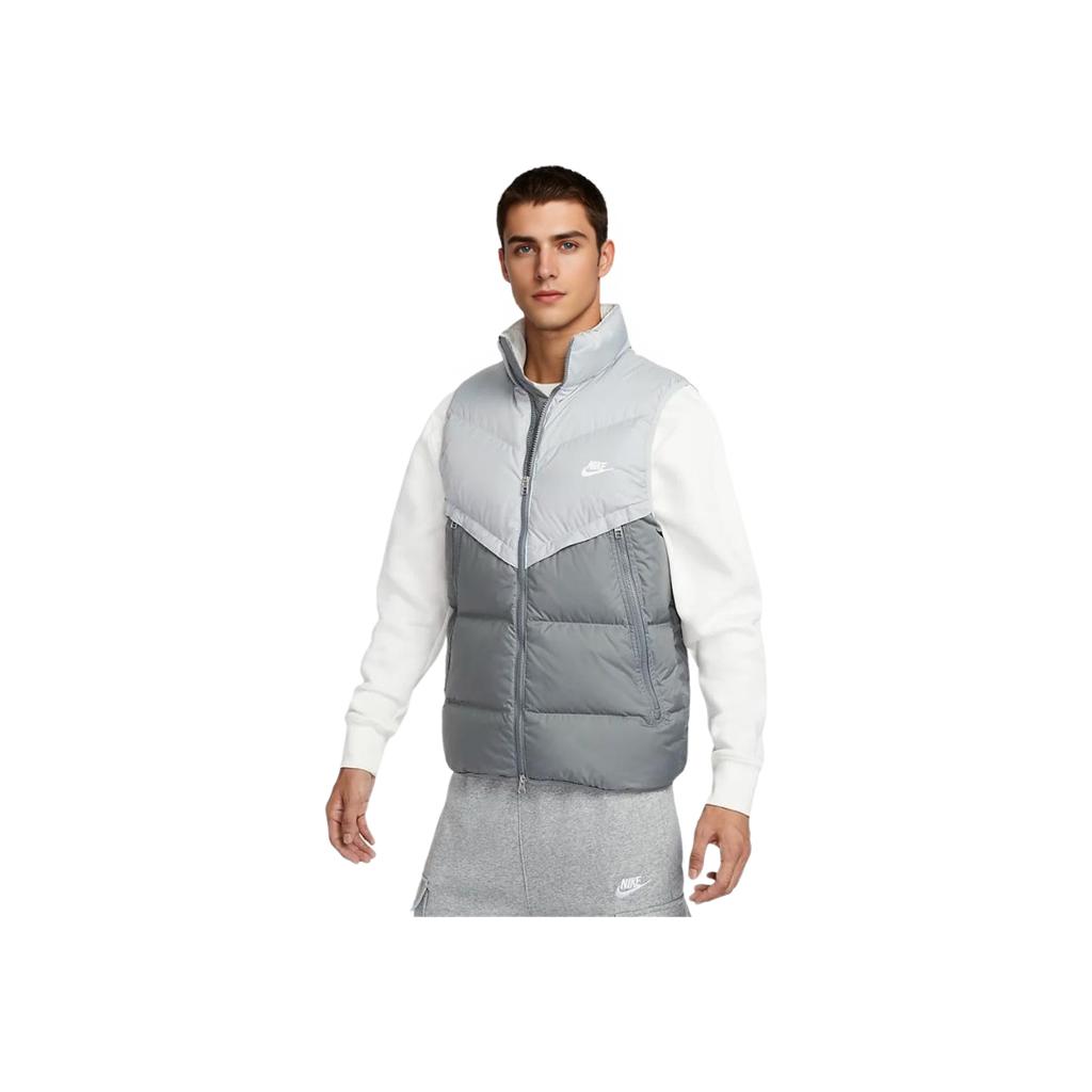 Nike Storm-Fit Windrunner Serie Winddicht Warm Stehkragen Daunenweste Herren Westen Hellrauchgrau DV1136-077