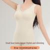 Duocingmao Women's U-Neck Sleeveless Thermal Top with Silk Lining