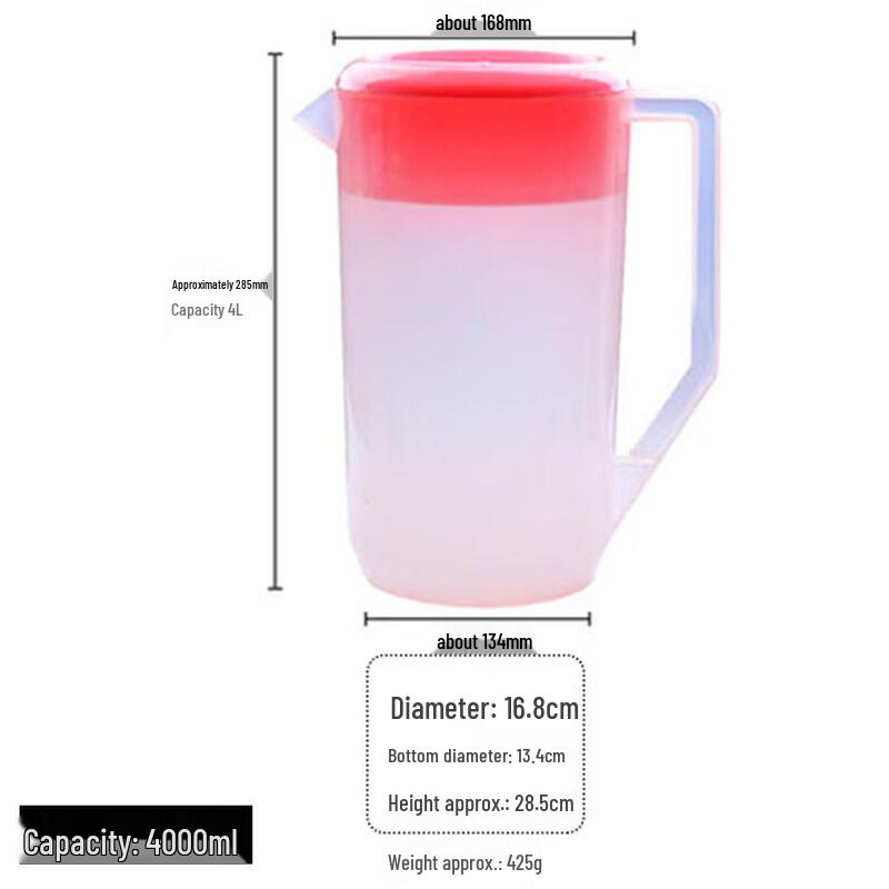 Large Capacity PP Cold Water Pitcher with Scale