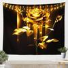 Romantic Dark Red Rose Tapestry,Moody Floral Wall Art with Vivid Red Roses & Dark Leaves,for Bedroom,Aesthetic & Cozy Home Decor