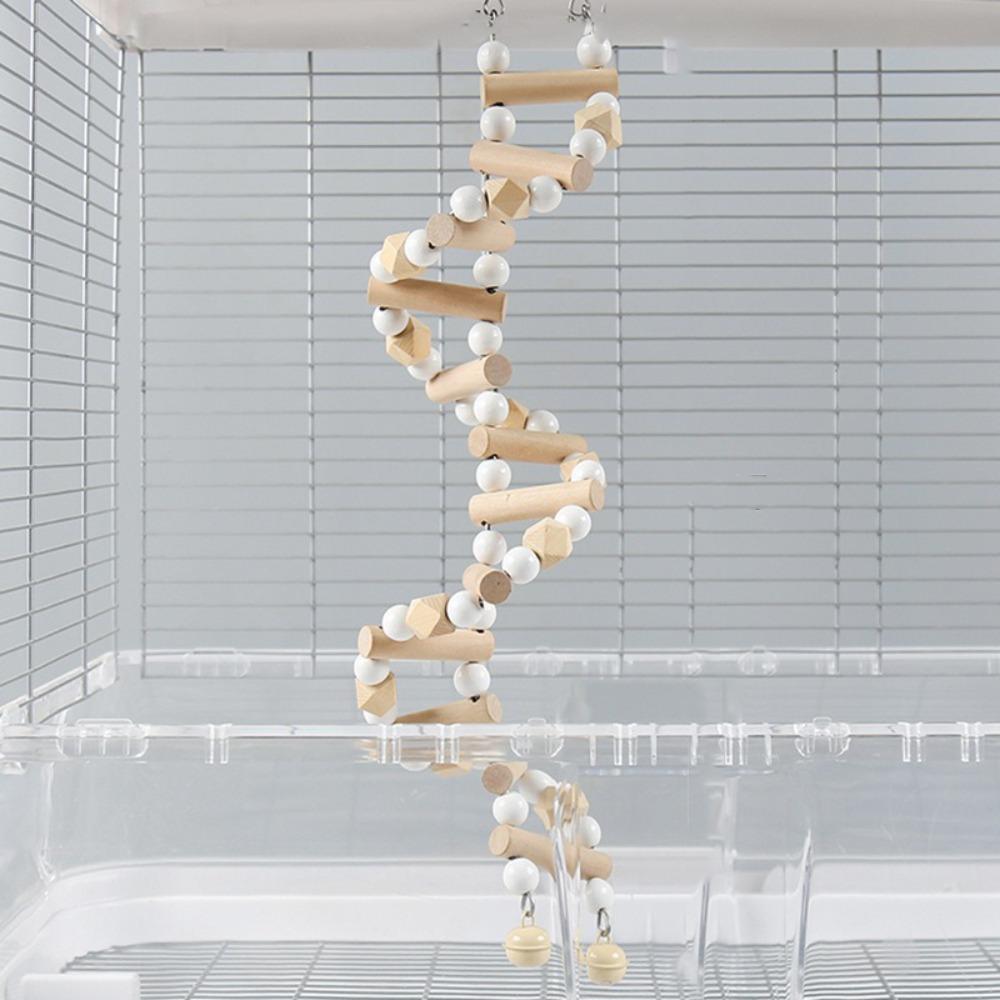 Wooden Parrots Perches Toys Sturdy Exercise Playstand Chew Toys Bird Cage Swing  Bird Training