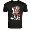 Native American Headdress Nature T-Shirt - Tribal Woman Feather