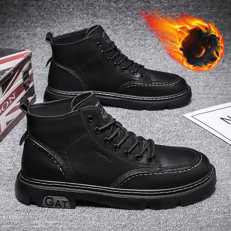 Nová móda Podzim a zima Pánské vysoké boty Martin Studenti Muži Chlapci Trendy Pracovní obuv Měkká podešev Ochrana práce Martin Tenisky