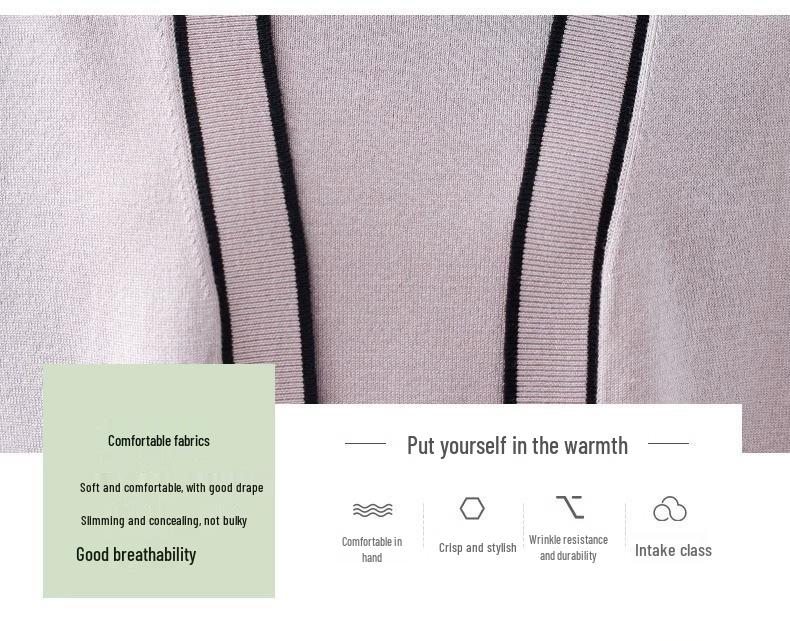 Cardigan Tricotat Toamnă 2025 pentru Femei de Vârstă Mijlocie și Vârstnice