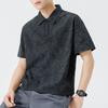 New Summer Lapel Polo Short Sleeve Men Tie-dyeed Old Men Lapel Thin Short T-top