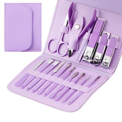 Stainless Steel Manicure Tool Set, Nail Clippers, Nail Clippers, Scissor Kit, Ear Spoon,  Household,16 Pieces