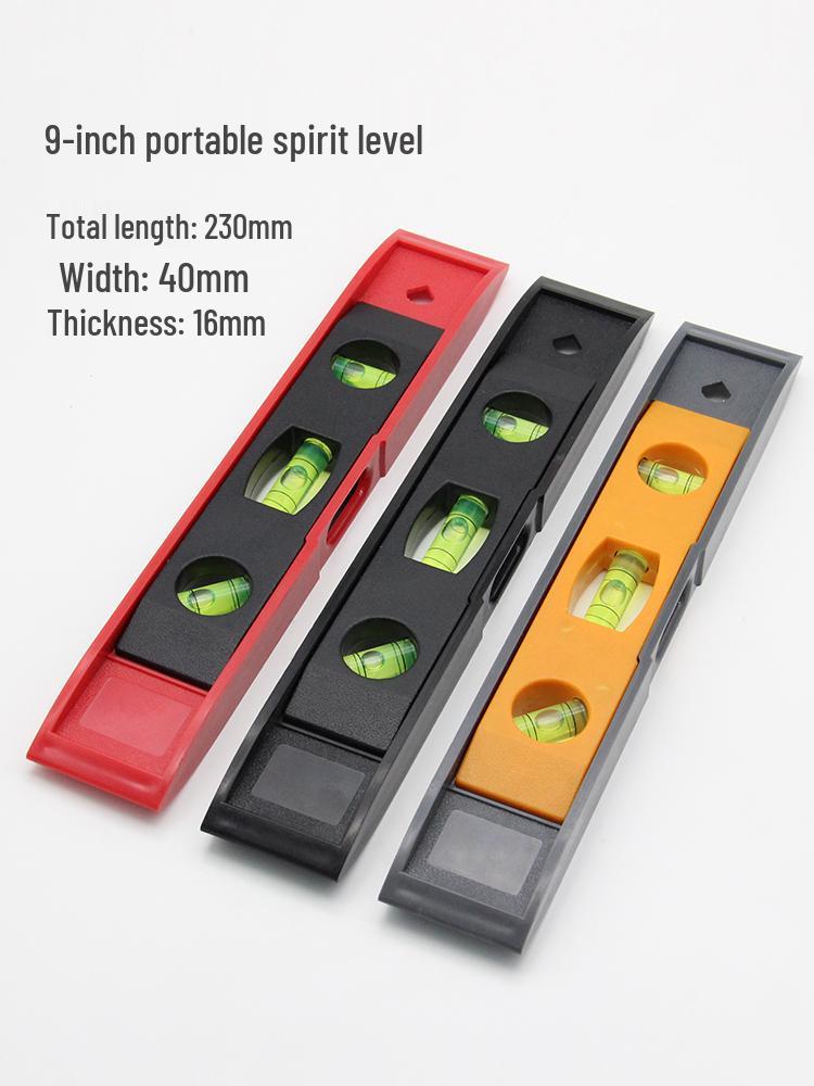 Compact 6/9-Inch Magnetic Multi-Angle Level Ruler