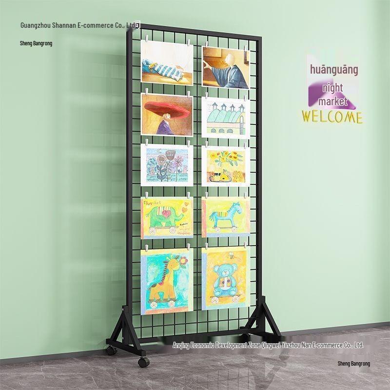 Schmuckdisplay Mobile Regale Haken & Drahtgitter Gestell für Studio/Kindergarten