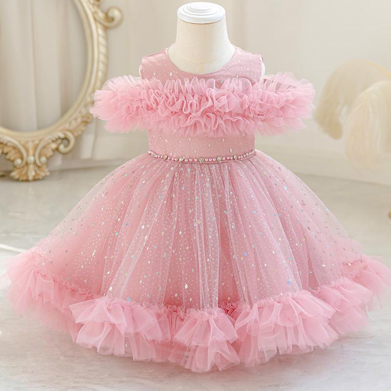 Verfügbares flauschiges Tüll-Prinzessinnenkuchen-Kleid für Mädchen - Perfekt für Geburtstagsfeiern