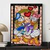 Diamond Painting Donald Duck and Daisy Mosaic Glass Style Love Illustration Mosaic Art DIY Cross Stitch Embroidery Set FullDiamondHomeDecorGift