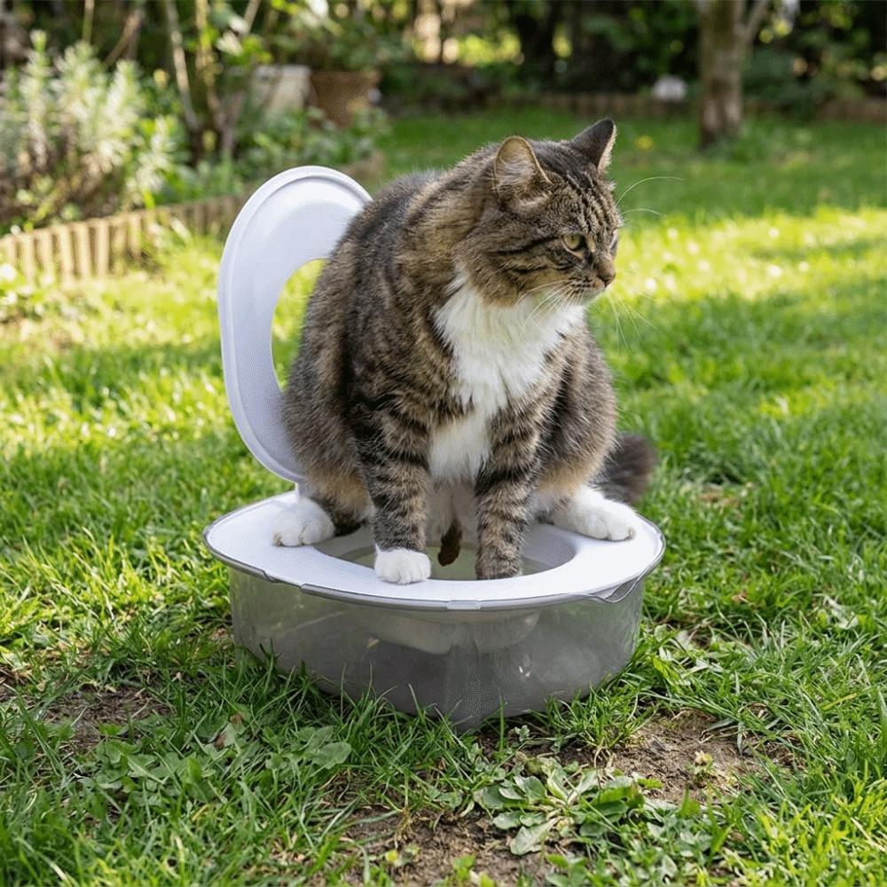 Detachable Cat Litter Box Odor-Resistant Cat Toilet Cat Squatting Toilet Trainer Kitten Training