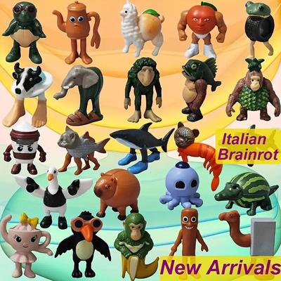 Figures of Bombardiro Crocodilo, Tung Tung Tung Sahur, Tralaleo Tralala and Others. Italian Brainrot 24 Pcs 3.5-5 Cm