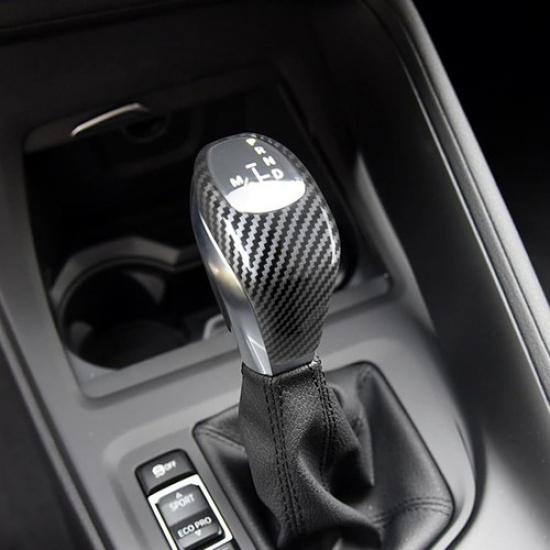 car Gear Shift Knob Panel Cover Carbon Fiber Pattern Sticker (X1 01)