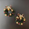 Festive Magnetic Mini Christmas Wreath - Indoor Refrigerator Decoration
