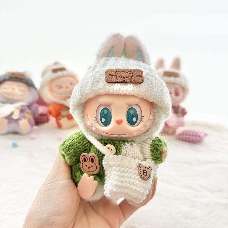 Clothes Diy Doll Party Outfit Clothing Kids Gift Cute Sweater Bag for Labubu Accessories