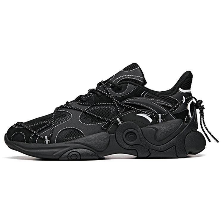 

new Anta Cushioned Slip-Resistant Abrasion-Resistant Breathable Low-Top Running Shoes Men s Black 42
