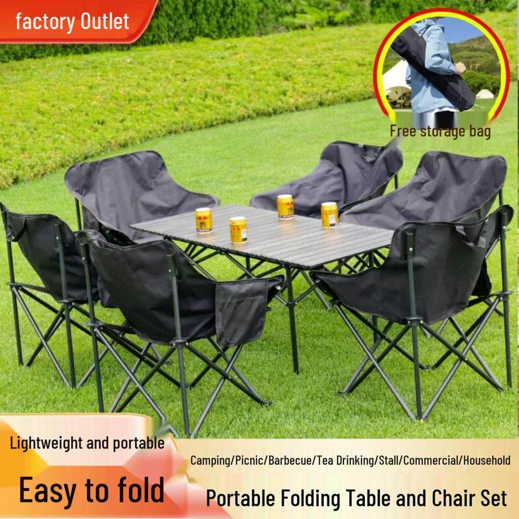 Affordable Portable Folding Camping Table & Chair Set