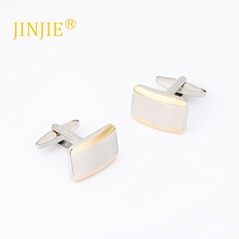 

Rectangular Two-color Brushed Pure Copper Cufflinks High-end Men s Shirts CL-0254