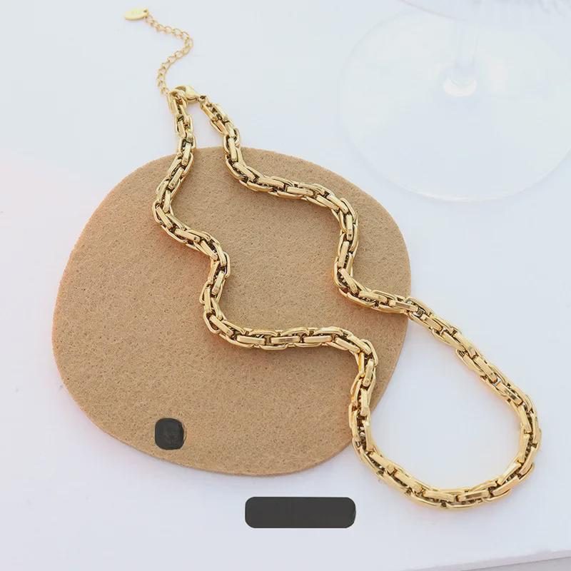 Damen-Halskette aus 18 Karat vergoldetem Titanstahl – rostfrei, badefest, P064