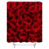 1pc Red Rose Shower Curtain Bathroom Partition Decorative Curtain Machine Washable Rose Print Window Privacy Curtain