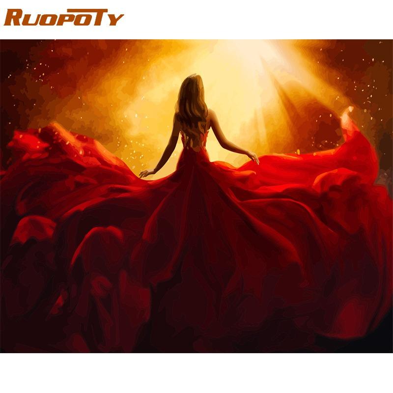 

RUOPOTY Рамка «сделай сам», картина по номерам, акриловая настенная картина на холсте, картина для украшения дома 40x50 см 40x50CM NO Frame