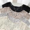 French Ice Silk Nightgown with Built-in Bra, Cool Silky Touch, Short Sleeve, Lightweight Home Wear, Sexy Pajamas