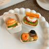 Chick Hamburger Refrigerator Magnet Resin Simulated Food Decorative Fridge Magnet Memo Notes Photo Holder for Home Kitchen Office