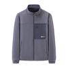 Mens Stand Collar Fleece Jacket Winter Warm Thick Outerwear Multi-Pocket Casual Loose Fit Outdoor Style
