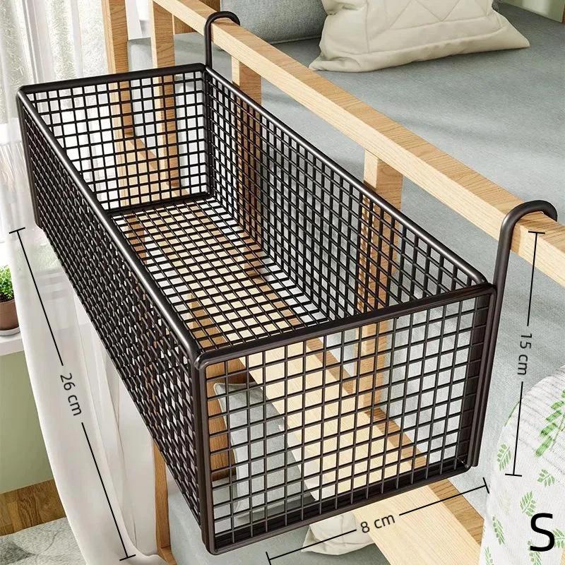Senza Fori Senza Danni al Telaio del Letto Scaffale Portaoggetti da Comodino per Letto da Dormitorio Cesto Porta Snack per Letto a Castello
