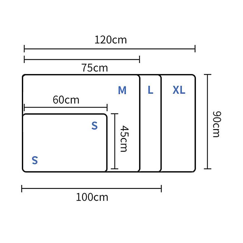 Dog Washable Pee Pads Bone Pattern Reusable Water Absorption Prevent Slipping Waterproof Breathable Pet Training Pads 100 X 90 cm/39.4 X 35.4in 