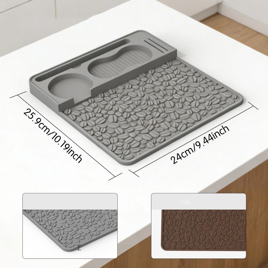 Silicone Espresso Mat, Practical And Non-slip, Coffee Accessory for Countertop Office