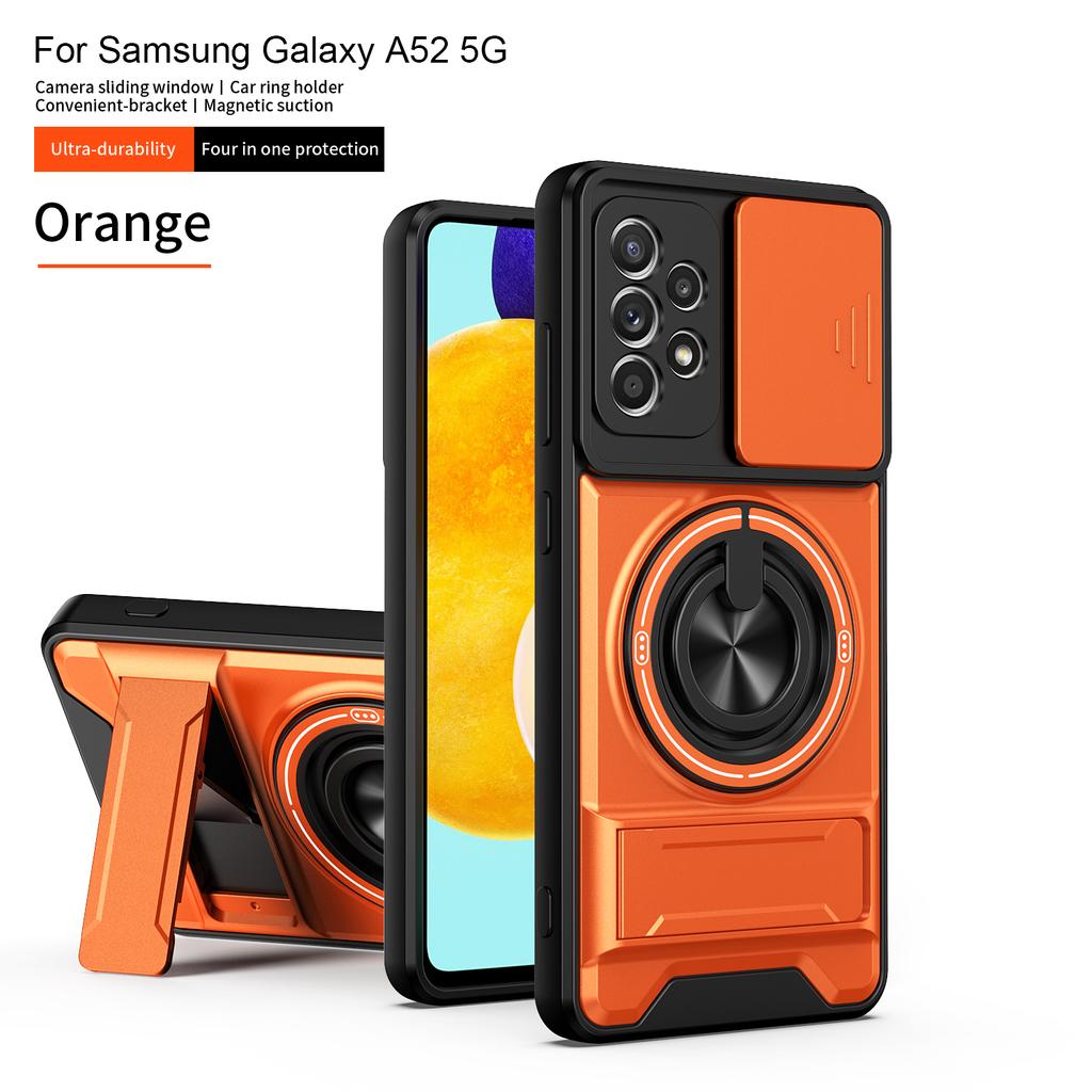 For Samsung A32 5G Case Galaxy A52 Cover A57 A52S Phone Case Magsafe Magnetic Fold Holder Military Armor Camera Protection Cover
