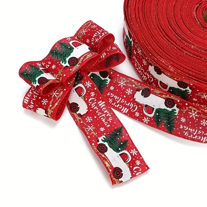 Christmas Snowman Decorative Ribbon Christmas Tree Ribbon for Garland, Wreath Gift Wrapping DIY Crafts Party Decorations
