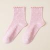 10 Pairs of Female Autumn Lovely Fungus Lace Small Polka Dot Tube Socks
