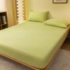 1PC Bed Fitted Sheet Bed Mattress Cover Solid Color Bed Linen Non Slip Mattress Covers Bedsheet Soft and Breathable