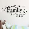 Family English Letter Wall Sticker DIY Home Decoration for Bedroom Study Living Room Background