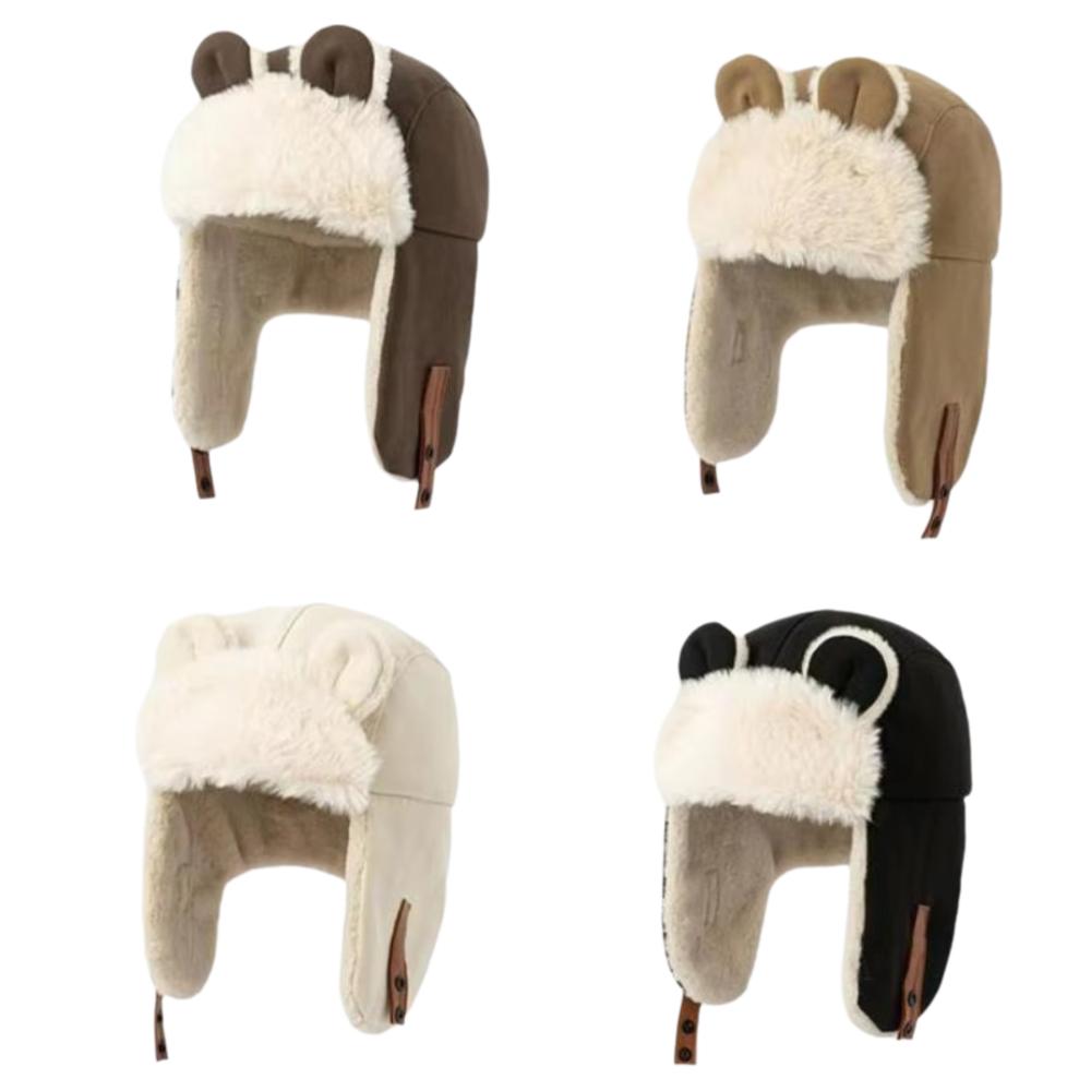 Cute Ears Warm Hat Thickened Ear Protection Cap Fashion Earflap Hat  Winter