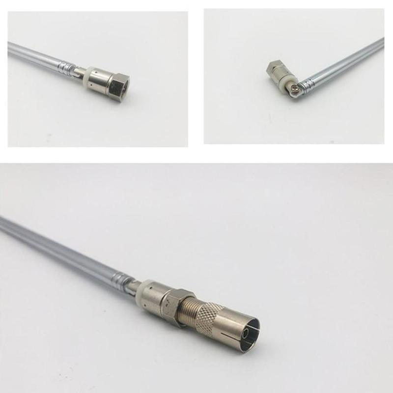 Stereo Receiver Amplifier Rod Antenna 3.5mm Adapter FM Radio Antenna Telescopic Screw F Type Male Plug Connector