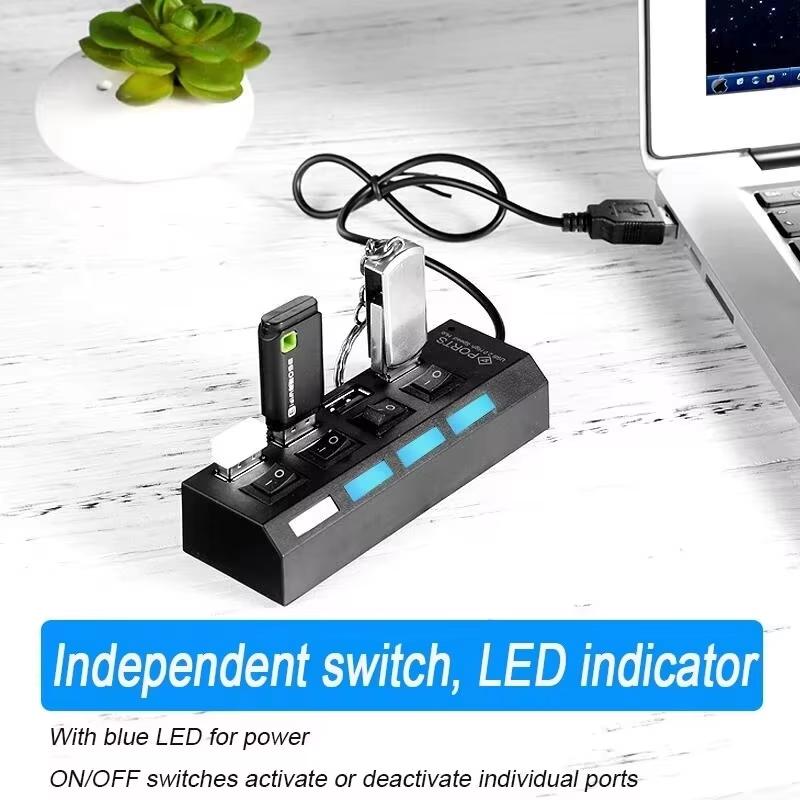 Switch Extension Hub 7-port USB2.0 Hub Computer USB Extension Hub One Drag Seven USB2.0 Splitter PC Laptop DesktopSwitch Extensi