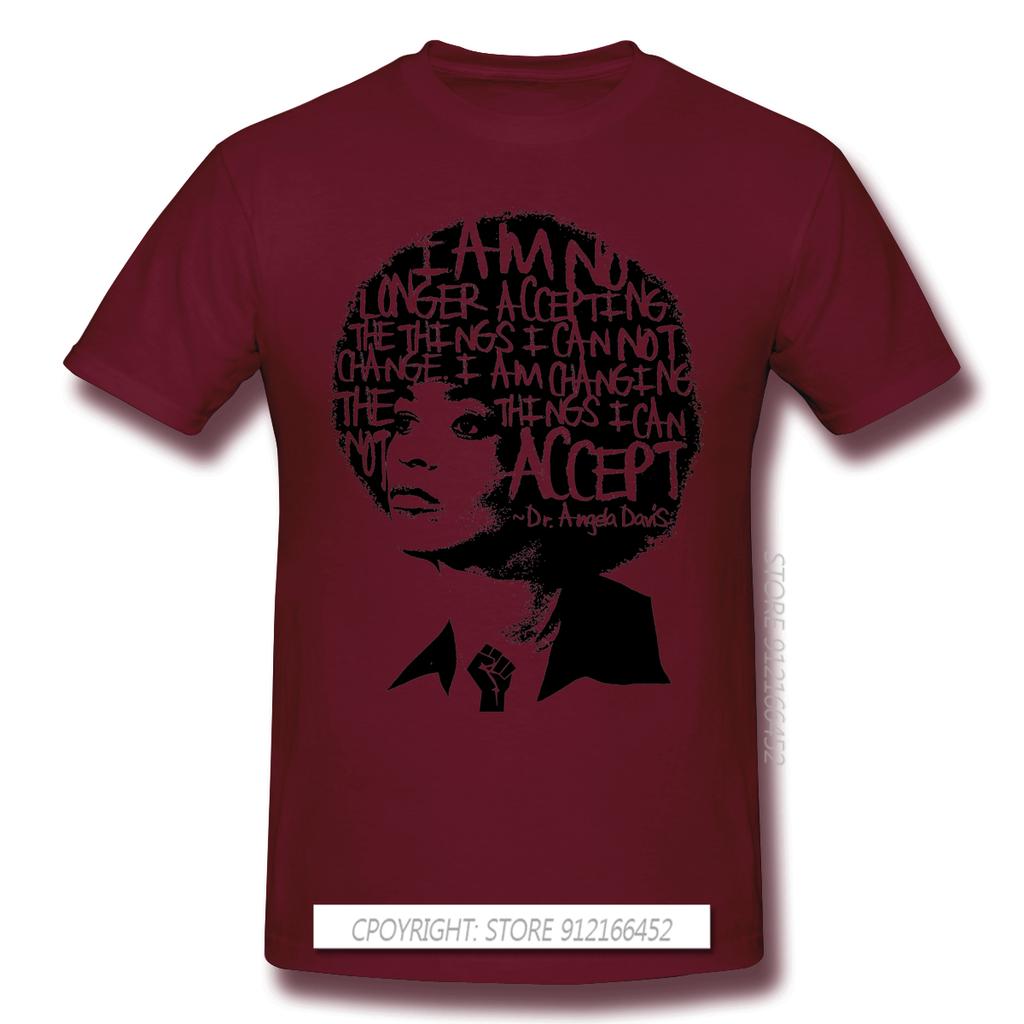 ANGELA DAVIS LO DIJO MEJOR Camisetas Negras de Manga Corta Novedad para Hombre Black Lives Matter Anonymous Ropa de George Floyd