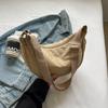 Casual Minimalist Crescent Zipper Shoulder Bag, All-Match Versatile Handbag For Daily Use, Sports Bag
