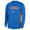 Oklahoma Dri-FIT NBA Oklahoma City Thunder 2025/26 Season Crew Neck Pullover Long Sleeve Basketball Shirt Men Tops HM7027-403