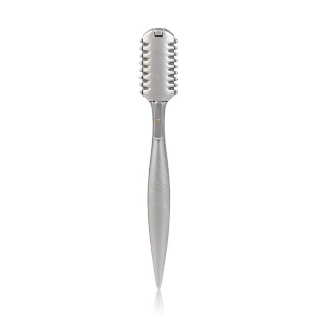Doppelseitiger Effilierrasierer aus Aluminiumlegierung, manuelles Rasiermesser für Friseursalon, professionelles Haarschneidemesser, Halter für Salonwerkzeuge